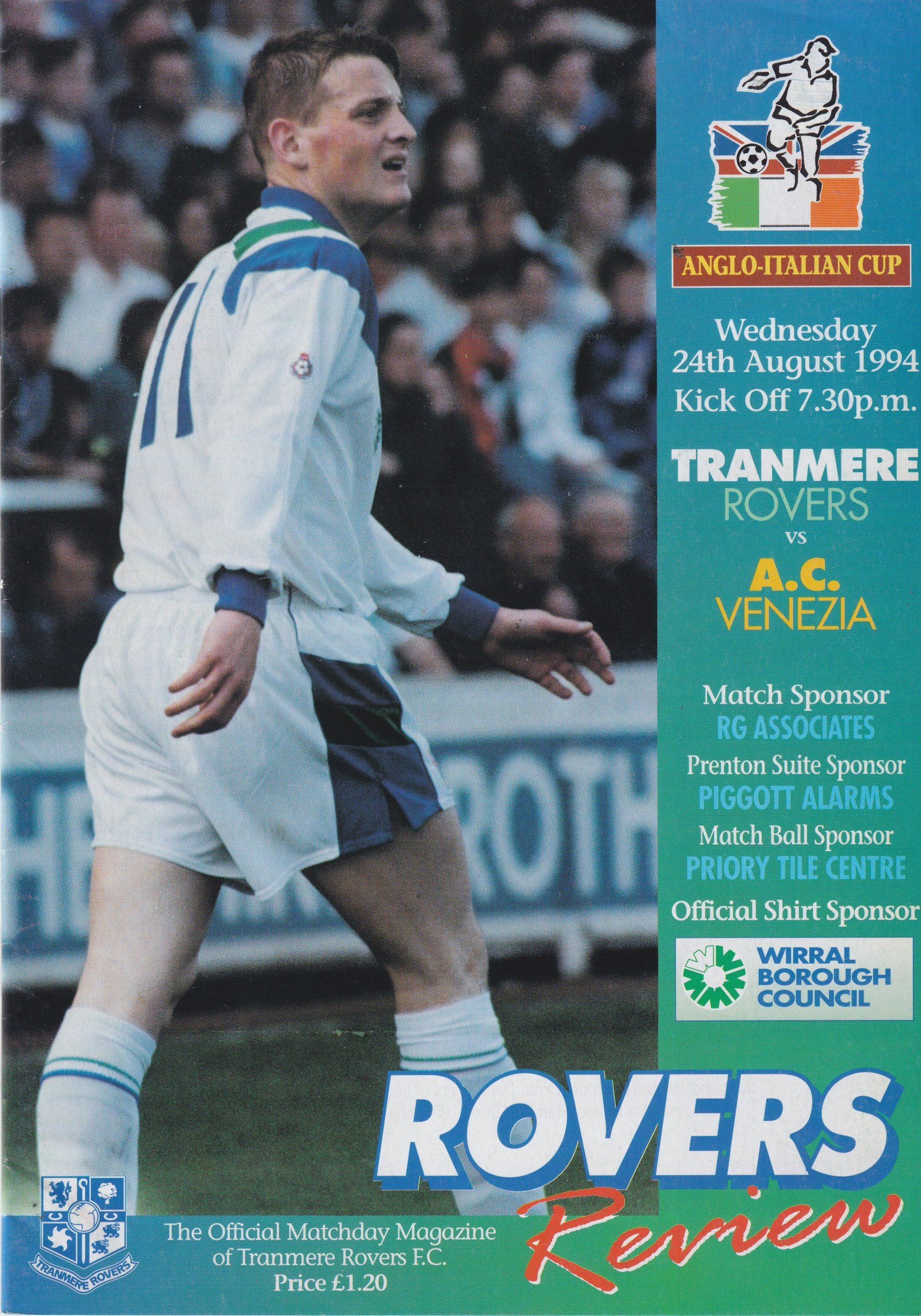 Tranmere Rovers v Venezia match programme